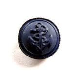 B13859 15mm Navy Anchor Design Shank Button - Ribbonmoon