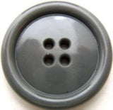 B10236 28mm Mid Grey Glossy 4 Hole Button - Ribbonmoon