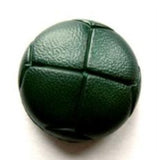 B9275 20mm Hunter Green Leather Effect "Football" Shank Button - Ribbonmoon