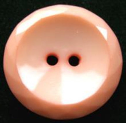 B17919 22mm Peachy Pink Gloss 2 Hole Button - Ribbonmoon