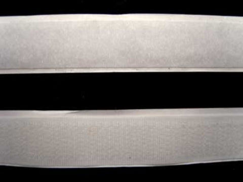 HL26 16mm White Self Adhesive Hook and Loop Fastening Tape - Ribbonmoon