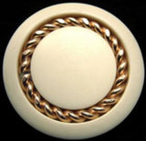 B11079 38mm Cream and Gilded Coppery Gold, Hole Built into the Back - Ribbonmoon