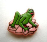 B14132 17mm Frog Shaped Novelty Shank Button - Ribbonmoon