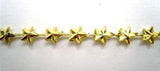 PT109 5mm Metallic Gold Star Strung Pearl / Bead String Trimming - Ribbonmoon