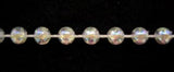 PT106 4mm Clear Iridescent Strung Pearl / Bead String Trimming - Ribbonmoon