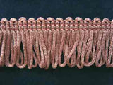 FT404 26mm Dusky Mauve Pink Dense Looped Dress Fringe - Ribbonmoon