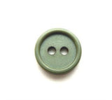 B7996 14mm Pale Linden Green Matt Centre 2 Hole Button - Ribbonmoon