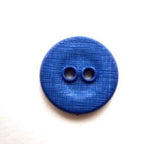 16mm Dark Royal Blue Textured Linen Effect 2 Hole Button