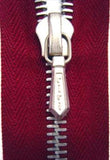 Z2580 46cm Burgundy Metal Teeth No.5 Open End Zip - Ribbonmoon