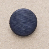 B18179 19mm Navy Domed Shank Button, Linen Effect Textured Surface