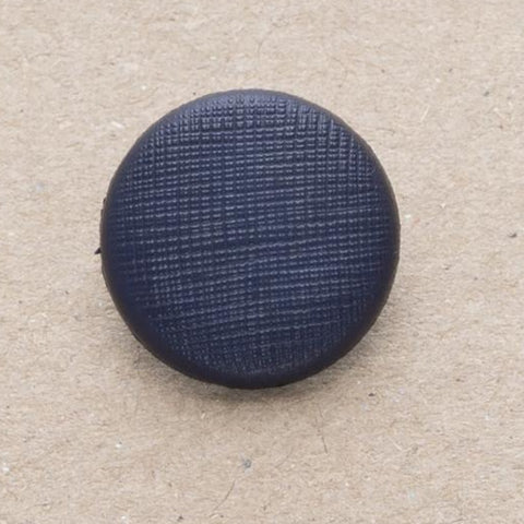B18179 19mm Navy Domed Shank Button, Linen Effect Textured Surface