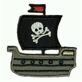 M383  46mm x 48mm Pirate Ship Design Iron or Sew on Motif
