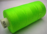 MOON Fluorescent Green Coates Sewing Thread,Spun Polyester 1000 Yard Spool, 120's - Ribbonmoon