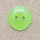 B18108 18mm Neon Green Polyester 2 Hole Button