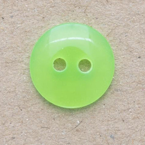 B18108 18mm Neon Green Polyester 2 Hole Button