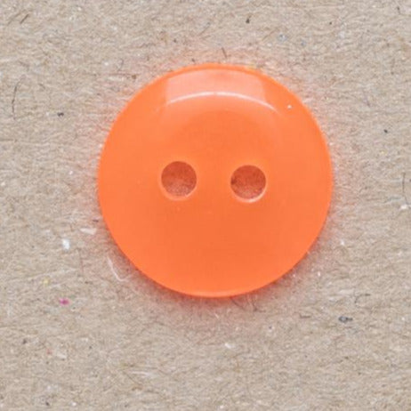 B18107 18mm Neon Orange Polyester 2 Hole Button