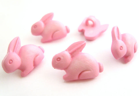 B16786 19mm Pink Bunny Rabbit Shaped Novelty Childrens Shank Button