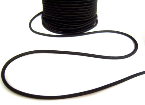 EB144 2mm Black Rounded Hat Elastic Cord