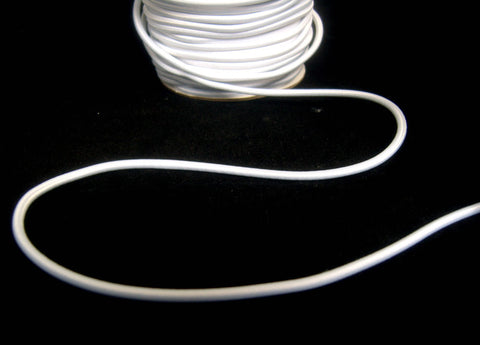 EW145 1mm White Rounded Hat Elastic Cord