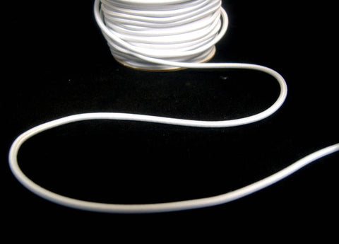 EW14 3mm White Rounded Elastic Cord