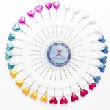 PIN16 55mm Pearl Love Heart Head Pin Wheel, 30 Piece, 55mm Long
