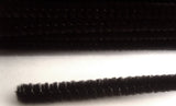 Pipe Cleaner 06 Black Chenielle Stem 6mm x 31cm (12" inch)