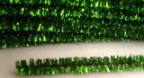 Pipe Cleaner 12 Metallic Green Tinsel Stem 6mm x 31cm (12" inch)