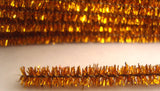 Pipe Cleaner 16 Metallic Gold Tinsel Stem 6mm x 36cm (12" inch) - Ribbonmoon