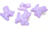 B11518 22mm Lilac Poodle Dog Gloss Nylon Childrens Shank Button