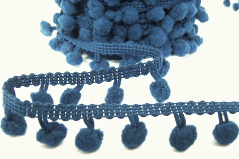 PPF7000 19mm Royal Navy Blue Pom Pom Bobble Fringe