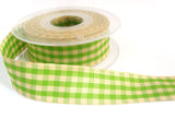 R0091 25mm Yellow Polyester Gingham Check Ribbon by Berisfords