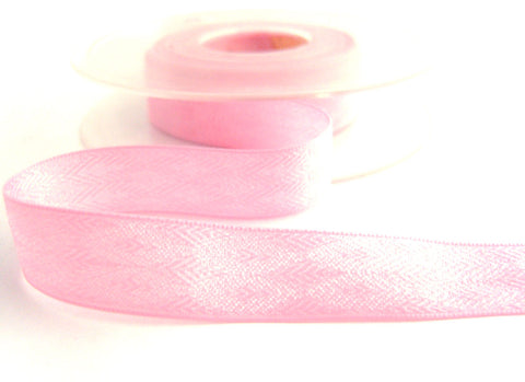 R0279 15mm Pinks Tonal Satin and Matt Woven Jacquard Ribbon