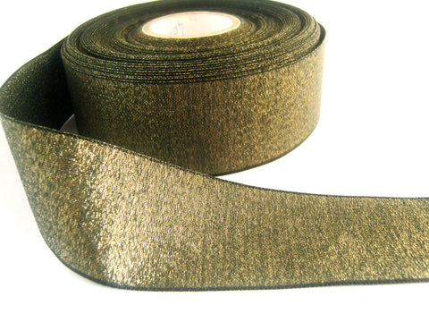 R0335 40mm Black and Metallic Bronze Shot Ribbon