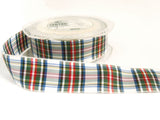R0885 25mm Dress Stewart Polyester Tartan Ribbon