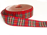 R0885 25mm Dress Stewart Polyester Tartan Ribbon