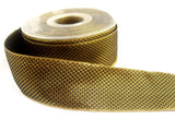 R1065 39mm Black and Metallic Gold Woven Ribbon,Wire Edge