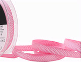 R1069 10mm Pink Herringbone Woven Jacquard Ribbon, Berisfords