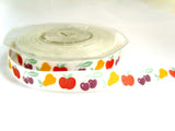 R1110 12mm Satin Ribbon with a Fruit Design Print
