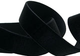 R1200 24mm Black Nylon Velvet Ribbon