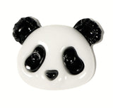 B12835 17mm Black-White Panda Head Novelty Childrens Shank Button