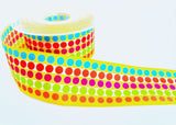 R1513 40mm Multi Colour-Spotty Striped Taffeta Ribbon by Berisfords