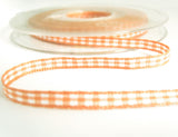 R1526 5mm Apricot Polyester Gingham Ribbon by Berisfords