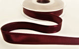 R1724 15mm Burgundy Satin-Grosgrain Taffeta Stripe Ribbon, Berisfords