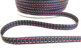 red-woven-denim-ribbon-white-navy-stitched-edges-berisfords