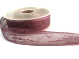 R0389 23mm Blackberry Feather Sheer Ribbon. Wire Edge, Berisfords