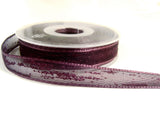 R2059 15mm Blackberry Feather Sheer Ribbon. Wire Edge, Berisfords