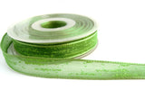 R2064 15mm Dusky Mint Feather Sheer Ribbon. Wire Edge, Berisfords