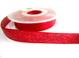 R2075 15mm Red Metallic Lame Ribbon by Berisfords