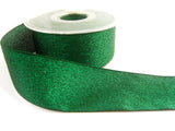 R2078 39mm Hunter Green Textured Metallic Lame Ribbon by Berisfords