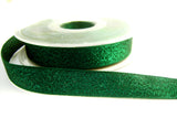 R2080 15mm Green Textured Metallic Lame Ribbon by Berisfords